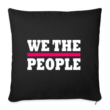 we the people - Housse de coussin décorative 45 x 45 cm - noir - Devant
