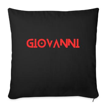 Giovanni - Sofakissenbezug 45 x 45 cm - Schwarz - Vorne