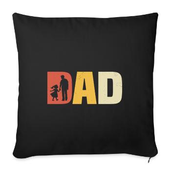 dad high daughter dad and daughter - Sofa pillowcase 17,3'' x 17,3'' (45 x 45 cm) - black - Front