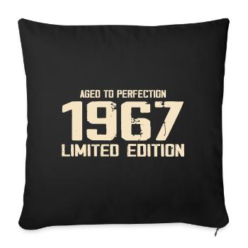 1967 Edition limitée 1967 Anniversaire 1967 Rétro - Housse de coussin décorative 45 x 45 cm - noir - Devant