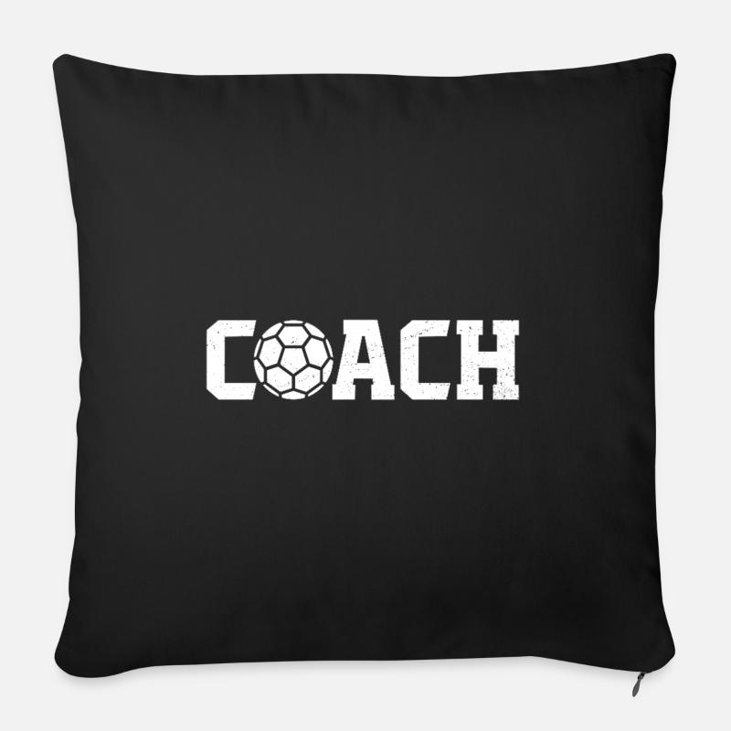 Handball Coach Trainer Handball - Sofakissenbezug 45 x 45 cm - Schwarz