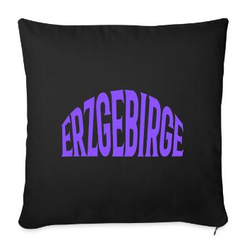 Ore Mountains - Sofa pillowcase 17,3'' x 17,3'' (45 x 45 cm) - black - Front