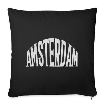 Amsterdam - Sofakissenbezug 45 x 45 cm - Schwarz - Vorne