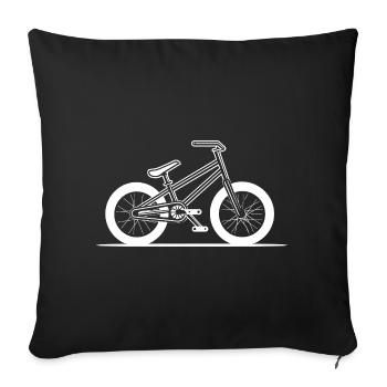 Dessin de BMX Bike - Housse de coussin décorative 45 x 45 cm - noir - Devant