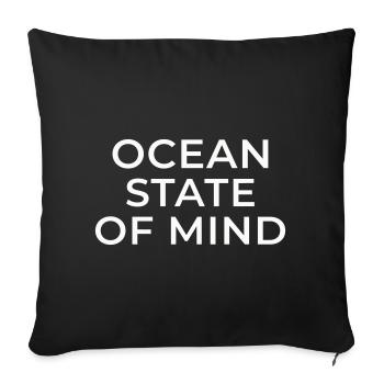  Océan state  - Housse de coussin décorative 45 x 45 cm - noir - Devant