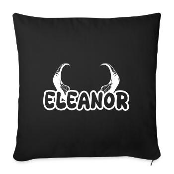Eleanor as Eleanor - Sofa pillowcase 17,3'' x 17,3'' (45 x 45 cm) - black - Front