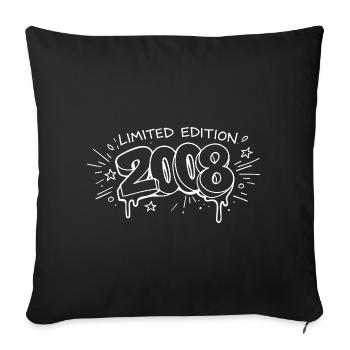 Limited Edition 2008 Graffiti Graphic Birthday - Sofa pillowcase 17,3'' x 17,3'' (45 x 45 cm) - black - Front