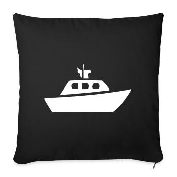 Ship Boat Travel Gift - Sofa pillowcase 17,3'' x 17,3'' (45 x 45 cm) - black - Front