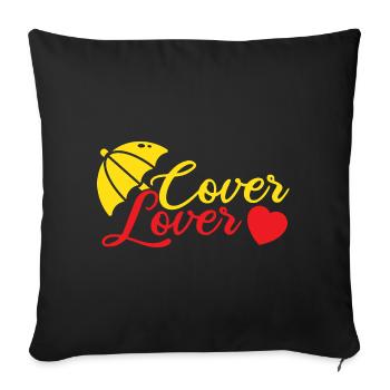 Courtier d’assurance drôle d’agent d’assurance pour l’amant - Housse de coussin décorative 45 x 45 cm - noir - Devant
