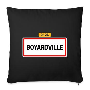 Boyardville D126 - Housse de coussin décorative 45 x 45 cm - noir - Devant
