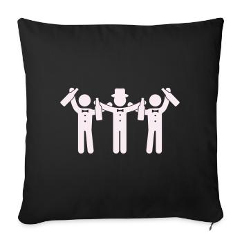 braeutigam_party- - Sofa pillowcase 17,3'' x 17,3'' (45 x 45 cm) - black - Front