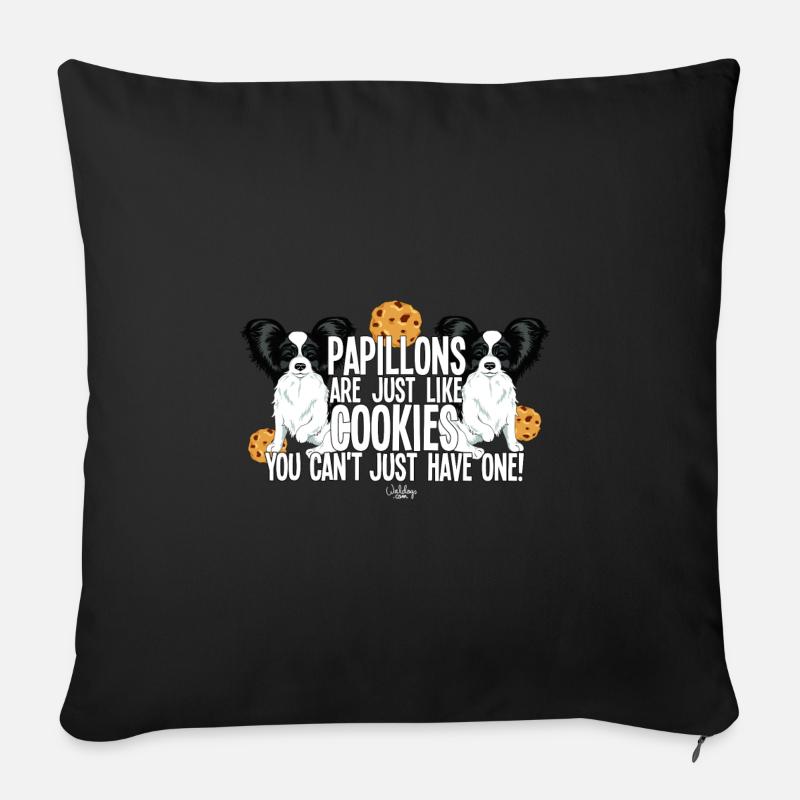 papilloncookie3 - Sofakissenbezug 45 x 45 cm - Schwarz