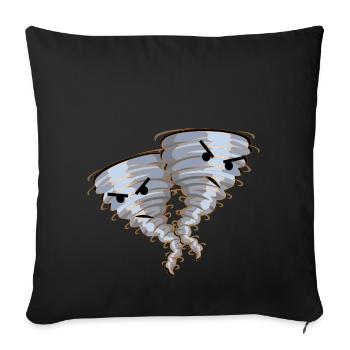 Tornado - Sofakissenbezug 45 x 45 cm - Schwarz - Vorne