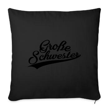 Big sister handwriting - Sofa pillowcase 17,3'' x 17,3'' (45 x 45 cm) - black - Front