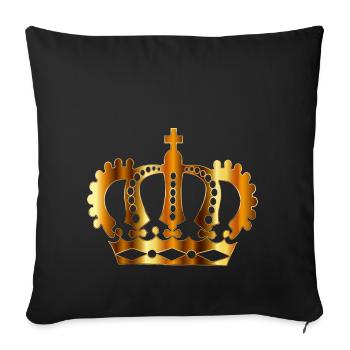 krone crown koenig king castle schloss tower burg2 - Sofakissenbezug 45 x 45 cm - Schwarz - Vorne