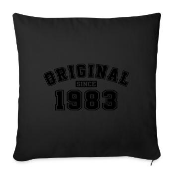 Original Since 1983 College Style - Sofa pillowcase 17,3'' x 17,3'' (45 x 45 cm) - black - Front
