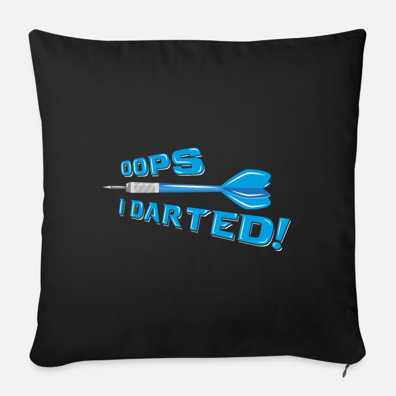 Ups ich geschossen! Humor Wortspiel Geschenk - Sofakissenbezug 45 x 45 cm - Schwarz