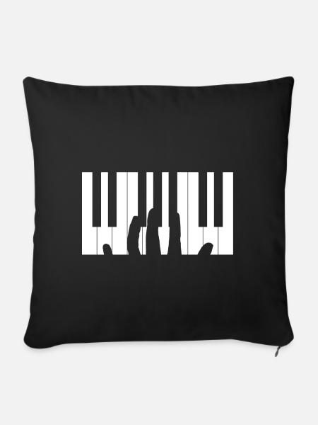 Pianist - Sofakissenbezug 45 x 45 cm - Schwarz