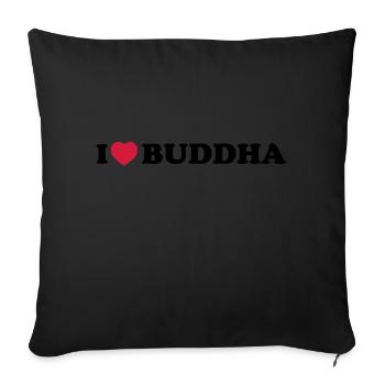 i love Buddha - Housse de coussin décorative 45 x 45 cm - noir - Devant