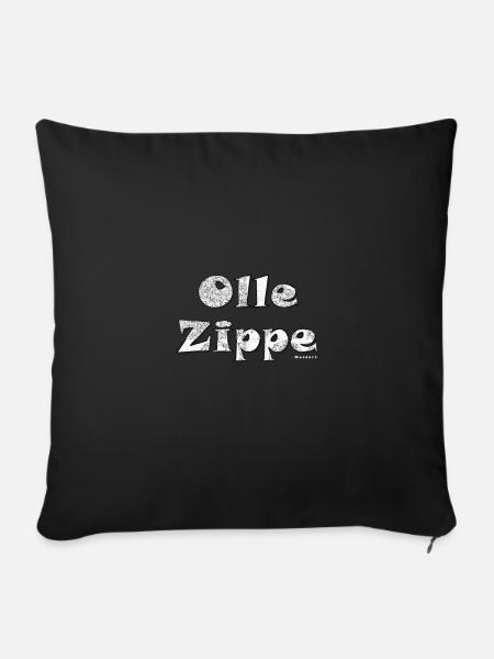 Olle Zippe - Sofakissenbezug 45 x 45 cm - Schwarz