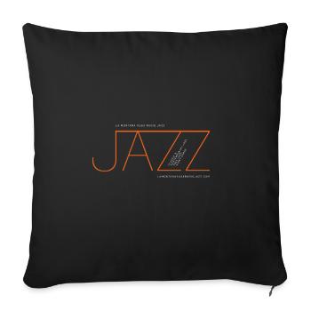 Jazz at La Montaña Rusa Radio Jazz - Sofa pillowcase 17,3'' x 17,3'' (45 x 45 cm) - black - Front