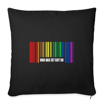 LGBT - Et c'est bien! - Housse de coussin décorative 45 x 45 cm - noir - Devant