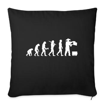 Imker Imkerei Zeidler Evolution Geschenk Biene - Sofakissenbezug 45 x 45 cm - Schwarz - Vorne