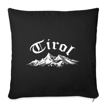 Montagnes du Tyrol - Housse de coussin décorative 45 x 45 cm - noir - Devant