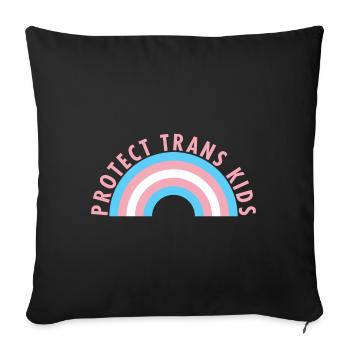 Protéger Trans Kids Rainbow - Housse de coussin décorative 45 x 45 cm - noir - Devant