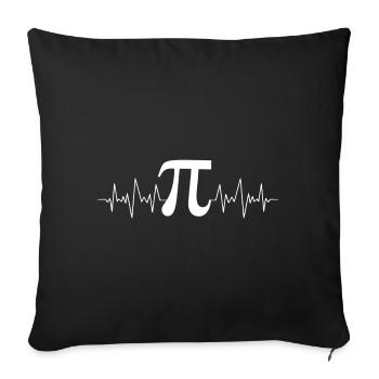 hearbeat pi - Sofa pillowcase 17,3'' x 17,3'' (45 x 45 cm) - black - Front
