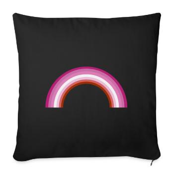 Lesbian Pride Rainbow Flag - Sofakissenbezug 45 x 45 cm - Schwarz - Vorne