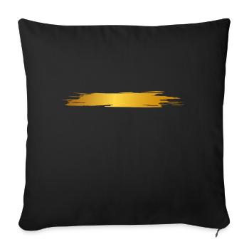 Paint blob splash paint painter gift gold stripes - Sofa pillowcase 17,3'' x 17,3'' (45 x 45 cm) - black - Front