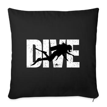 Dive Taucher Typografie Tauchen Geschenk - Sofakissenbezug 45 x 45 cm - Schwarz - Vorne
