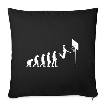 Basketball evolution - Sofa pillowcase 17,3'' x 17,3'' (45 x 45 cm) - black - Front