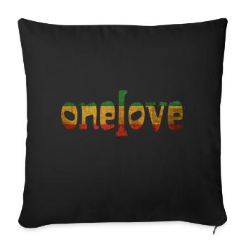 One Love - Sofa pillowcase 17,3'' x 17,3'' (45 x 45 cm) - black - Front