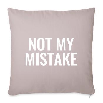 Not My mistake innocent innocence malchance maladroité - Housse de coussin décorative 45 x 45 cm - taupe clair - Devant