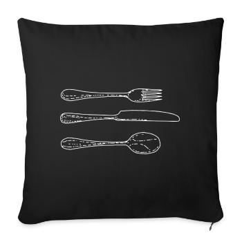 Cuisinier cuisinier cuisinier restaurant - Housse de coussin décorative 45 x 45 cm - noir - Devant