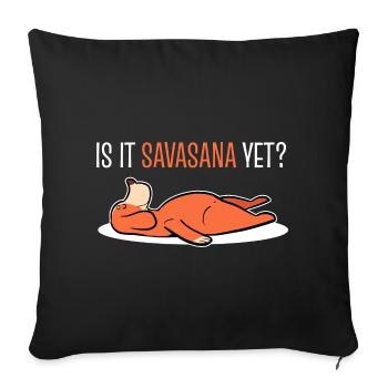 Savasana Méditation Méditer Yoga Yogi - Housse de coussin décorative 45 x 45 cm - noir - Devant