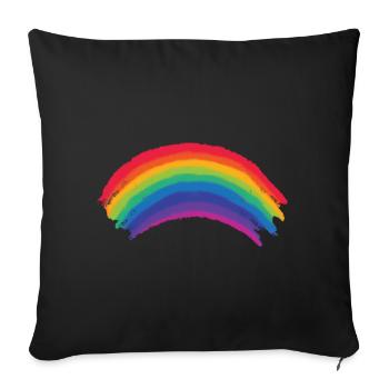 Awesome Rainbow Flag, LGBTQ Gay Lesbian Pride Gift - Sofa pillowcase 17,3'' x 17,3'' (45 x 45 cm) - black - Front