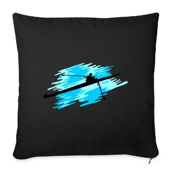 Ramer 1er, Un Homme d’Aviron - Housse de coussin décorative 45 x 45 cm - noir - Devant