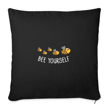 Bee yourself - Sofa pillowcase 17,3'' x 17,3'' (45 x 45 cm) - black - Front
