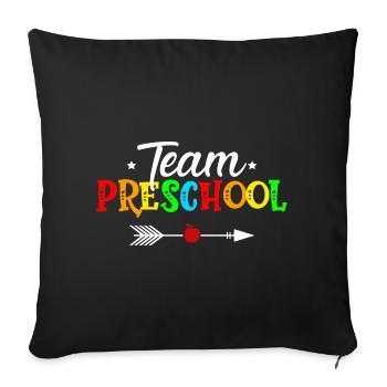 équipe préscolaire - Housse de coussin décorative 45 x 45 cm - noir - Devant