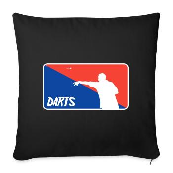 Joueur de fléchettes - Housse de coussin décorative 45 x 45 cm - noir - Devant