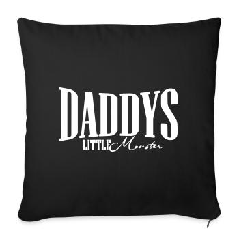 Papa papa cadeau fête bébé parents anniversaire - Housse de coussin décorative 45 x 45 cm - noir - Devant