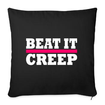 Beat it creep - Sofa pillowcase 17,3'' x 17,3'' (45 x 45 cm) - black - Front