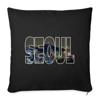 Seoul - Sofa pillowcase 17,3'' x 17,3'' (45 x 45 cm) - black - Front