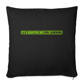 belle journée pour apprendre - Housse de coussin décorative 45 x 45 cm - noir - Devant