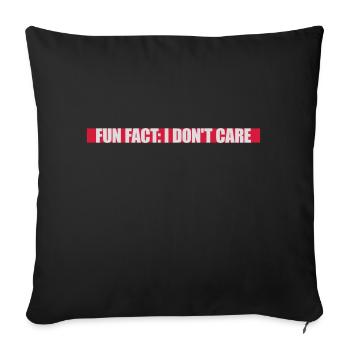 Je me fiche des faits - Housse de coussin décorative 45 x 45 cm - noir - Devant