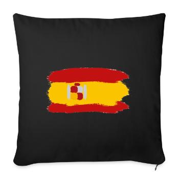 Espagne mon pays - Housse de coussin décorative 45 x 45 cm - noir - Devant
