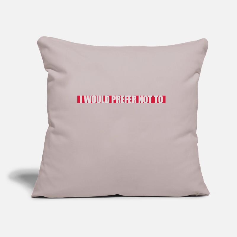 Je préfère ne pas Housse de coussin décorative 45 x 45 cm